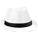 Chapeaux Fedora Beechfield blancs Taille M look fashion pour homme 