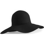 Chapeaux de paille Beechfield noirs Tailles uniques look fashion pour femme 