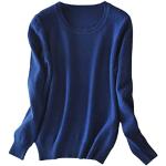Pulls en laine d'automne bleus lavable à la main à manches longues Taille XXL look fashion pour femme en promo 