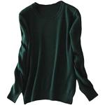 Pulls en laine d'automne vert foncé lavable à la main à manches longues Taille XXL look fashion pour femme en promo 