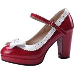 Chaussures d'été rouges Pointure 38 look fashion pour femme 