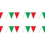 Beistle S50702-RWGAZ2, bannière de fanions blanc et vert, 2 pièces, plastique, rouge/blanc/vert