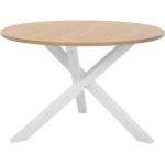 Tables de salle à manger design Beliani marron en bois diamètre 120 cm scandinaves 