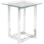 Tables d'appoint Beliani gris acier en verre modernes 