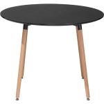 Tables de salle à manger design Beliani Bovio marron en MDF diamètre 90 cm 