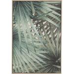 Beliani - Toile imprimée verte feuilles de palmier 63 x 93 cm ALBENGA