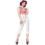 Pantacourts Belsira blancs en polyester Taille 3 XL look Pin-Up pour femme 