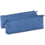 BEMINI - Tour de lit en jersey 20 x 180 cm Étoiles bleu denim