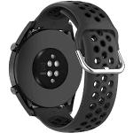 Bracelets de montre noirs look sportif en silicone pour femme 