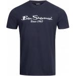 T-shirts à imprimés Ben Sherman bleus en coton à manches courtes à col rond Taille S pour homme 