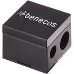 benecos - Taille-Crayon Double pour Crayons Cosmétiques - avec Spatule de Nettoyage Intégrée 1 Unité (Lot de 1) Noir
