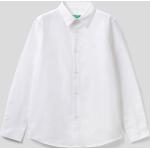 Vestes longues United Colors of Benetton blanches en coton à manches longues classiques 
