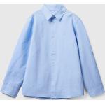 Vestes longues United Colors of Benetton bleu ciel en coton à manches longues classiques 