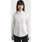 Chemises cintrées United Colors of Benetton blanches stretch à manches longues Taille XXS classiques pour femme 