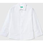 Chemises United Colors of Benetton blanches en coton enfant classiques 