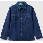 Chemises western United Colors of Benetton bleues en denim enfant classiques 
