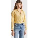 Chemises longues United Colors of Benetton jaunes en lin vegan Taille L classiques pour femme 