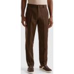 Pantalons classiques saison été United Colors of Benetton marron en lin Taille 3 XL look casual pour homme 