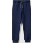 Pantalons de sport United Colors of Benetton bleues foncé à logo en coton enfant look sportif 