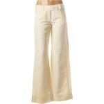 Pantalons large United Colors of Benetton beiges Taille XXS pour femme en promo 