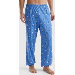 Pantalons taille élastique United Colors of Benetton bleues claires en coton Snoopy Taille S pour homme 