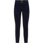 Pantalons taille haute United Colors of Benetton bleus en velours pour femme 