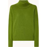 Pulls en laine United Colors of Benetton vert mousse à col roulé pour femme en solde 