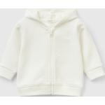 Sweats à capuche United Colors of Benetton blanc crème en coton à motif lapins enfant bio éco-responsable 
