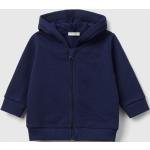 Sweats à capuche United Colors of Benetton bleues foncé en coton à motif lapins enfant bio éco-responsable 