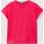 T-shirts à col rond United Colors of Benetton rose fushia en coton enfant bio éco-responsable 