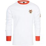 Benfica Eusébio Ballon d'or White Jersey 1965 Long Sleeve, Homme XXL Blanc, Rouge