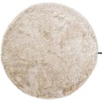 Tapis ronds Benuta Whisper beiges en polyester diamètre 160 cm en promo 