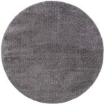 Tapis shaggy gris foncé en polyester 