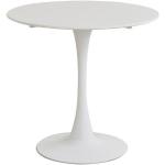 Tables de salle à manger rondes blanches laquées en MDF diamètre 75 cm modernes 