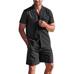 T-shirts de sport saison été noirs imperméables Taille M plus size look gothique pour homme 