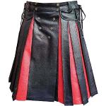 Jupes écossaises rouges en cuir synthétique Taille XXL classiques pour femme 