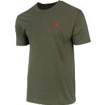 Beretta Legacy T-shirt à manches courtes et col rond côtelé pour homme avec ourlet double aiguille, vert militaire, Taille XL