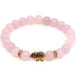 Bracelets de perles roses en velours à perles à motif éléphants look fashion pour femme 