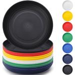 Assiettes en plastique multicolores en plastique incassables diamètre 23 cm 