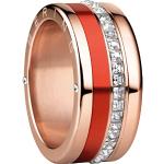 Bagues 3 anneaux Bering rouges en or rouge look fashion pour femme 