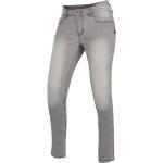 Jeans gris en denim tapered à motif ville stretch pour femme en promo 