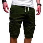 Vestes de randonnée vertes en toile Taille 3 XL plus size look militaire pour homme 