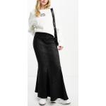 Jupes en jean longues Bershka noires délavées longues Taille XS classiques pour femme en promo 