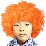 Perruques Bestgift orange en fibre synthétique de clown look fashion 