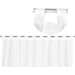 Brise-bises blanc écru en polyester transparents 60x160 modernes 