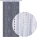 Rideaux de fils gris clair en microfibre 90x200 
