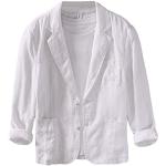 Vestes de costume blanches en lin respirantes Taille XL look casual pour homme 