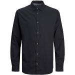 Chemises unies Jack & Jones Noos noires à manches longues Taille 5 XL plus size look fashion pour homme en promo 