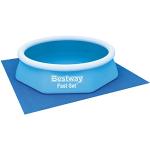 Bestway 58000 Tapis de Sol Carré pour Piscine Hors Sol Fast Set ou Steel Pro 274 x 274 cm - Bleu