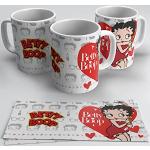 Betty Boop Mug cadeau pour les fans de la fille flapper la plus célèbre - Cadeau Betty Boop Merch | 320 ml (Betty Boop - Coeur Rouge)